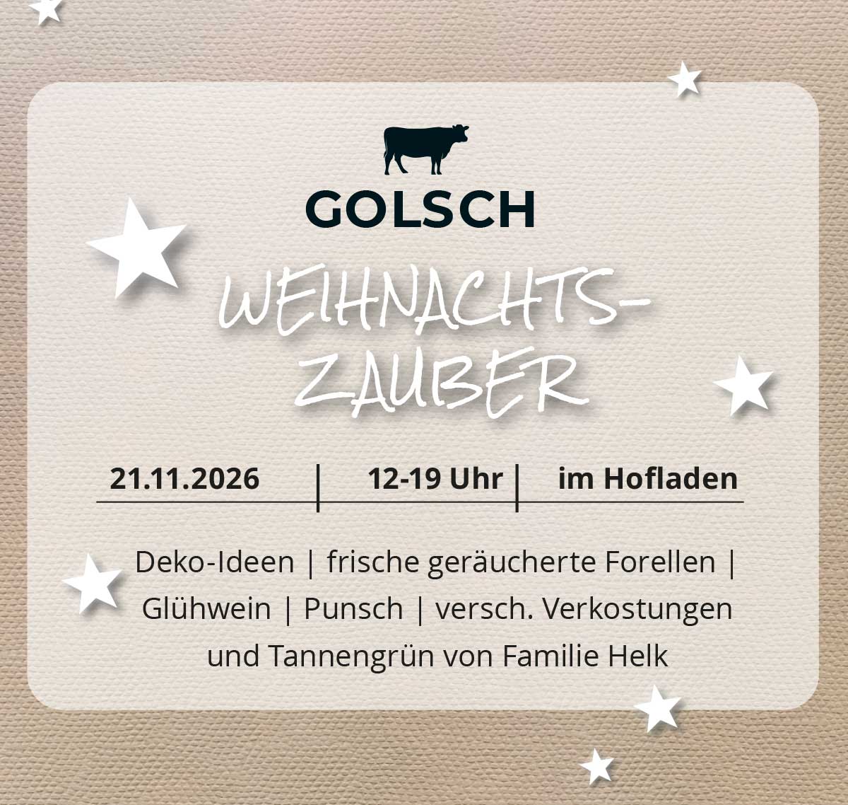 teaser_weihnachtszauber_2026 Weihnachtszauber 2026 im Hofladen Golsch